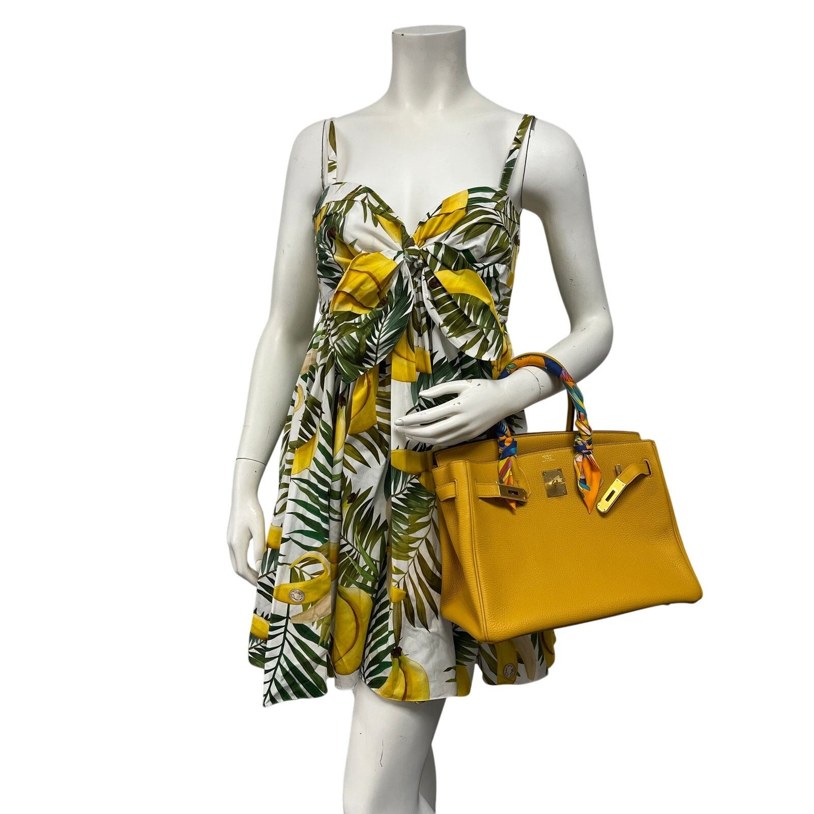 Oscar De La Renta NWT Oscar de la Renta Banana Print Mini Dress $1990 Retail Size S / US 4 / IT 40 - 1 Thumbnail