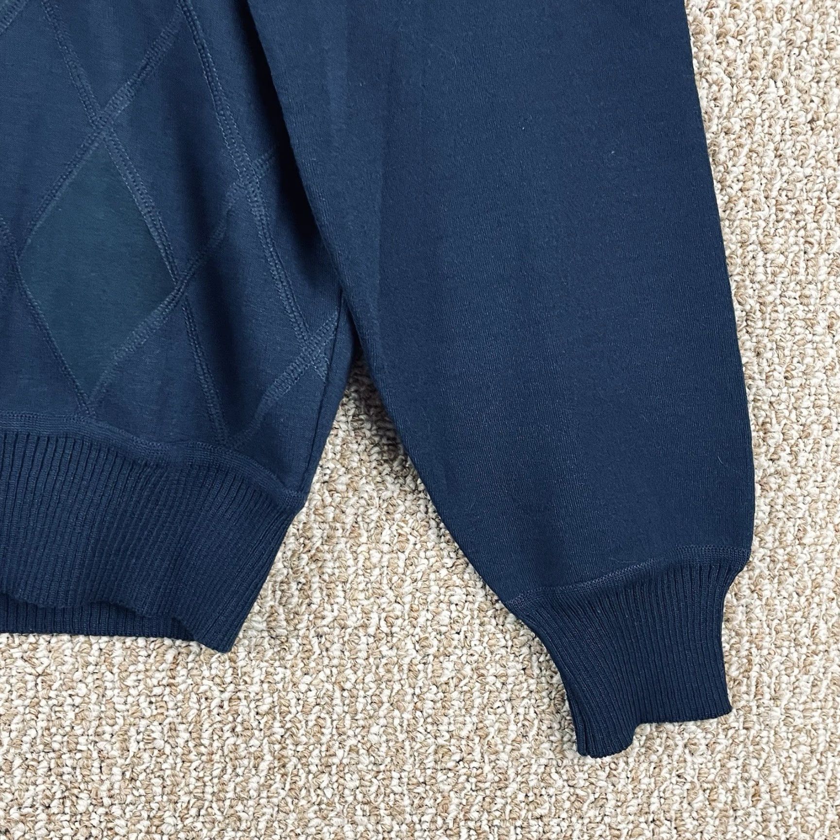 Zephyr VINTAGE St. Croix Sweater XL V-Neck Argyle Wool PullOver Men Blue 100% Wool T297 Size US XL / EU 56 / 4 - 3 Thumbnail