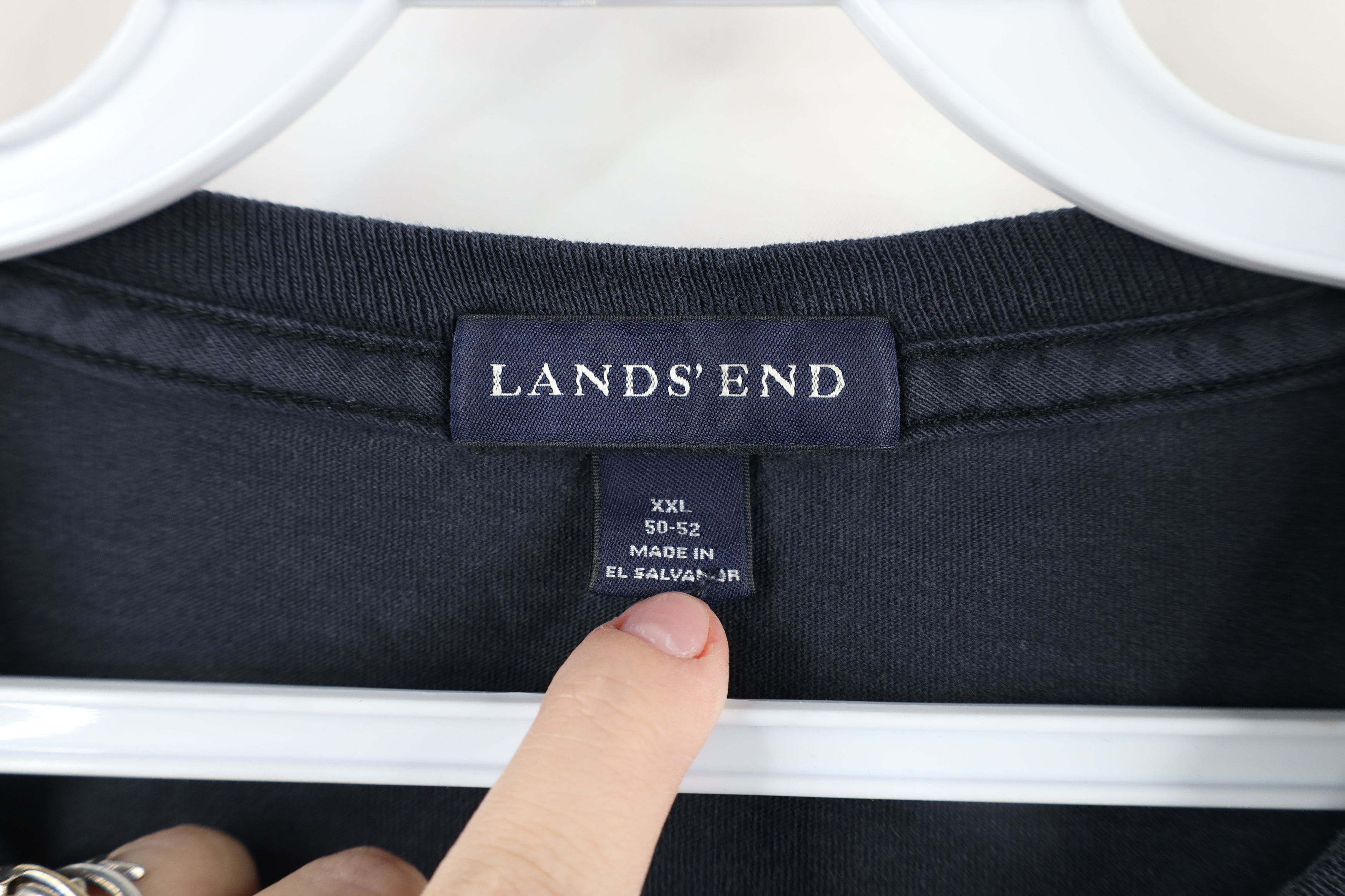 Lands' End Vintage Lands End Heavyweight Short Sleeve T-Shirt Cotton Size US XXL / EU 58 / 5 - 4 Thumbnail