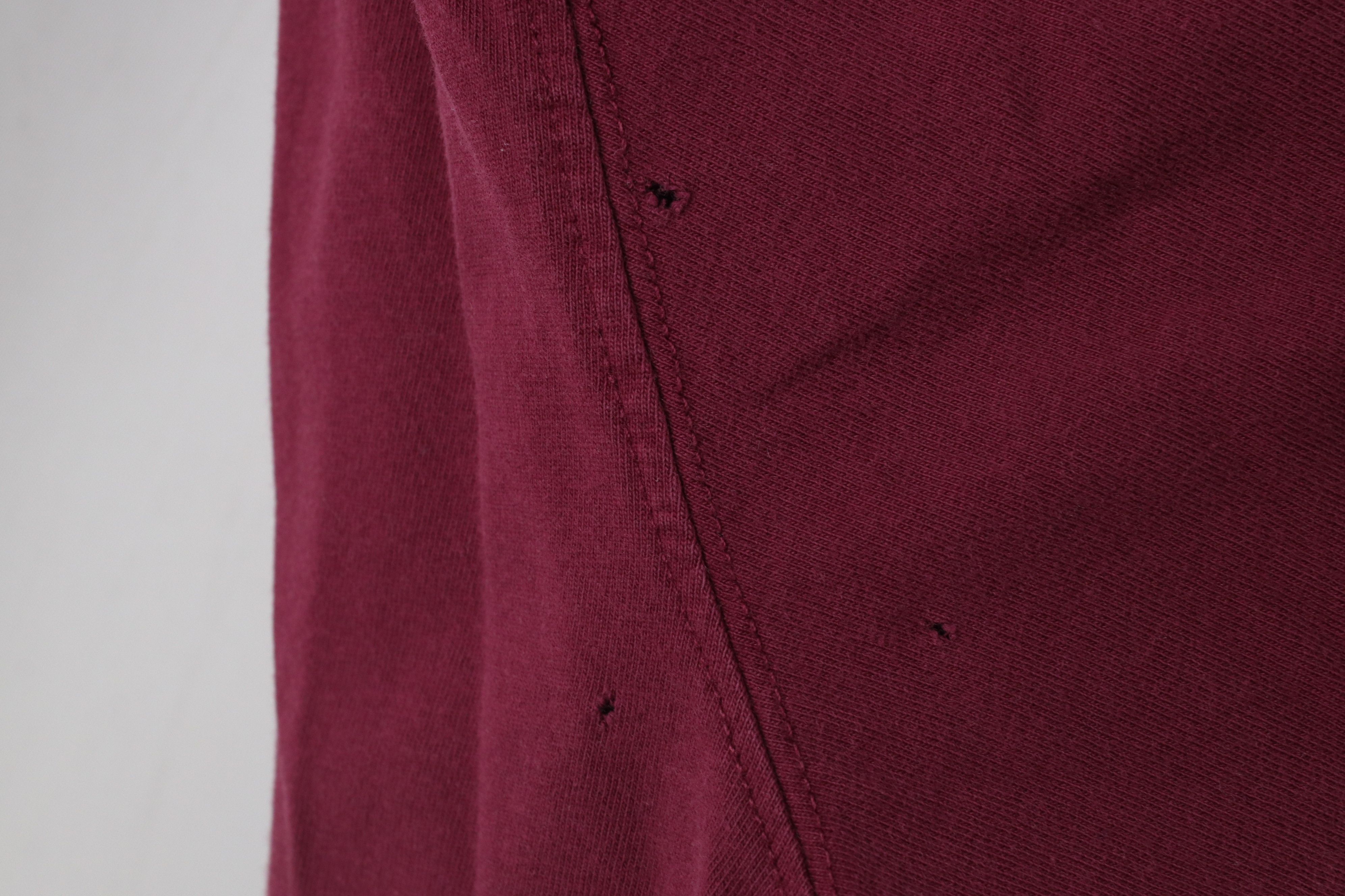 Lands' End Vintage Y2K Lands End Blank Cotton T-Shirt Burgundy Maroon Size US L / EU 52-54 / 3 - 10 Thumbnail