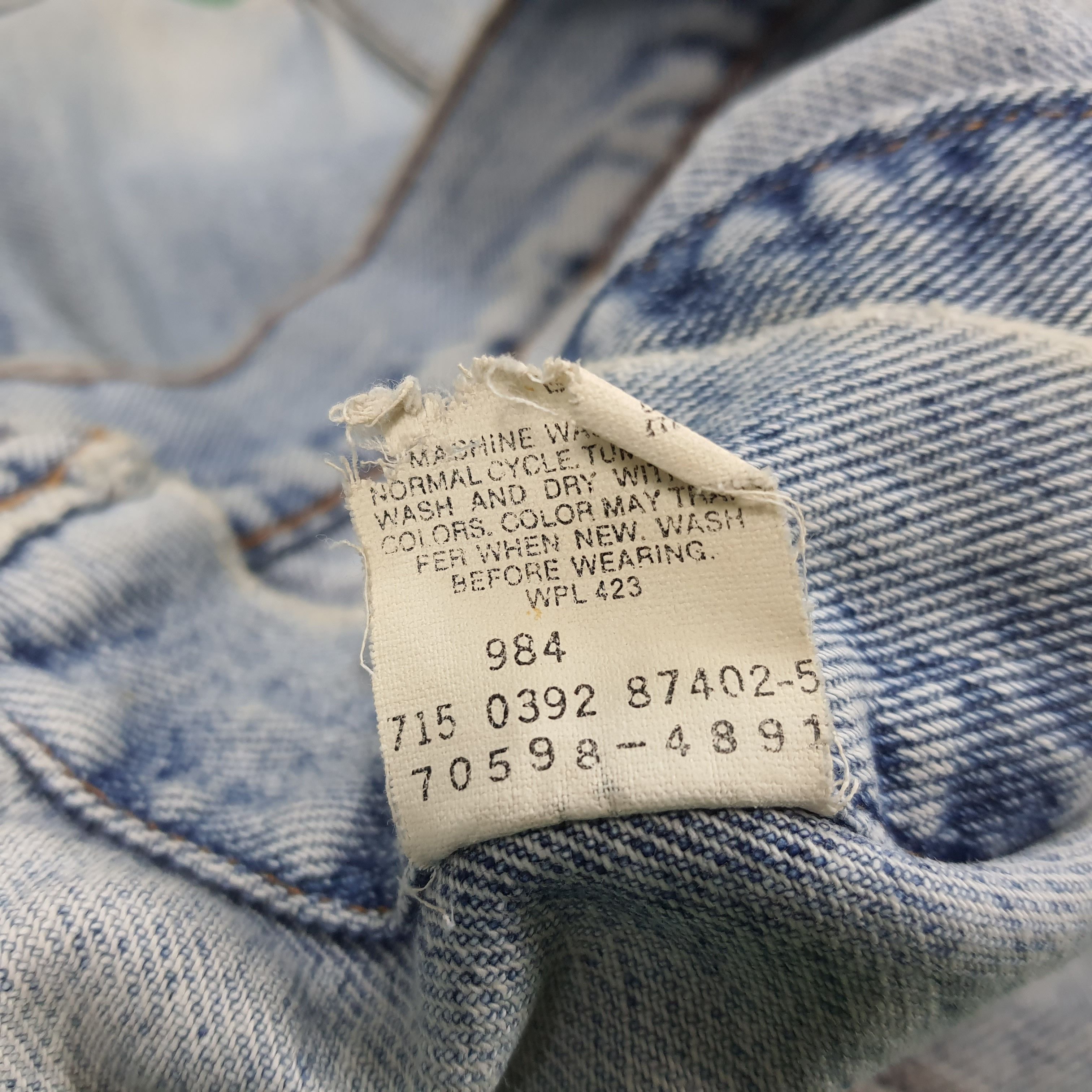 Japanese Brand × Levi's × Vintage Vintage Levi's Custom Number Nine Logo Denim Jacket Size US L / EU 52-54 / 3 - 7 Thumbnail