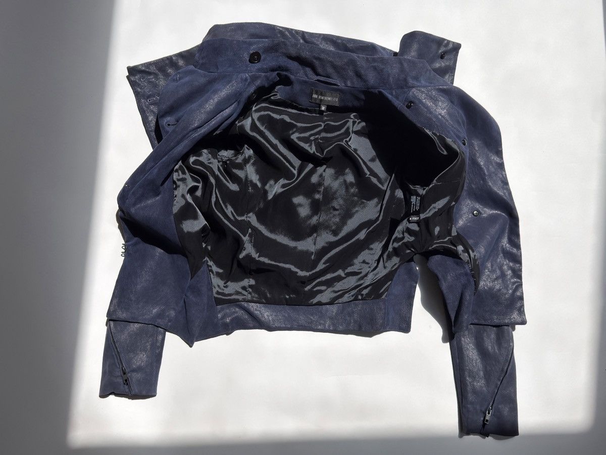 Ann Demeulemeester ann demeulemeester fw12 blue blistered leather jacket 38 Size S / US 4 / IT 40 - 3 Thumbnail