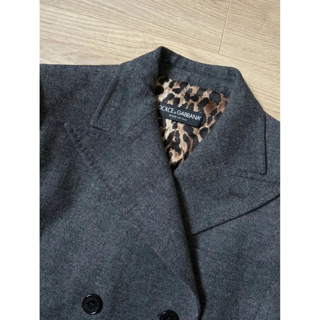 Dolce & Gabbana Dolce & Gabbana Grey Wool Double Breasted Blazer Size 42 IT Size M / US 6-8 / IT 42-44 - 3 Thumbnail