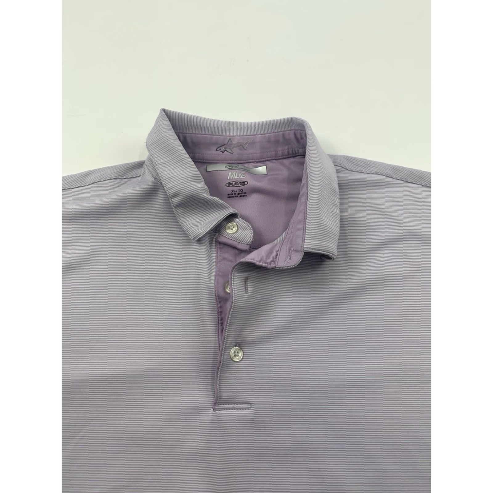 Vintage Greg Norman Shirt Mens XL Purple Striped Short Sleeve Polo Play Dry Golf ML75 Size US XL / EU 56 / 4 - 2 Thumbnail