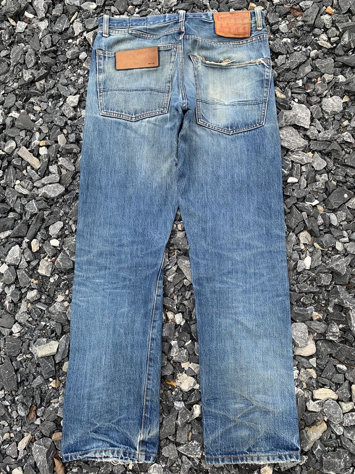 Japanese Brand VINTAGE FIRST STANDARD CO RUSTY FADED DISTRESSED DENIM Size US 33 - 3 Thumbnail