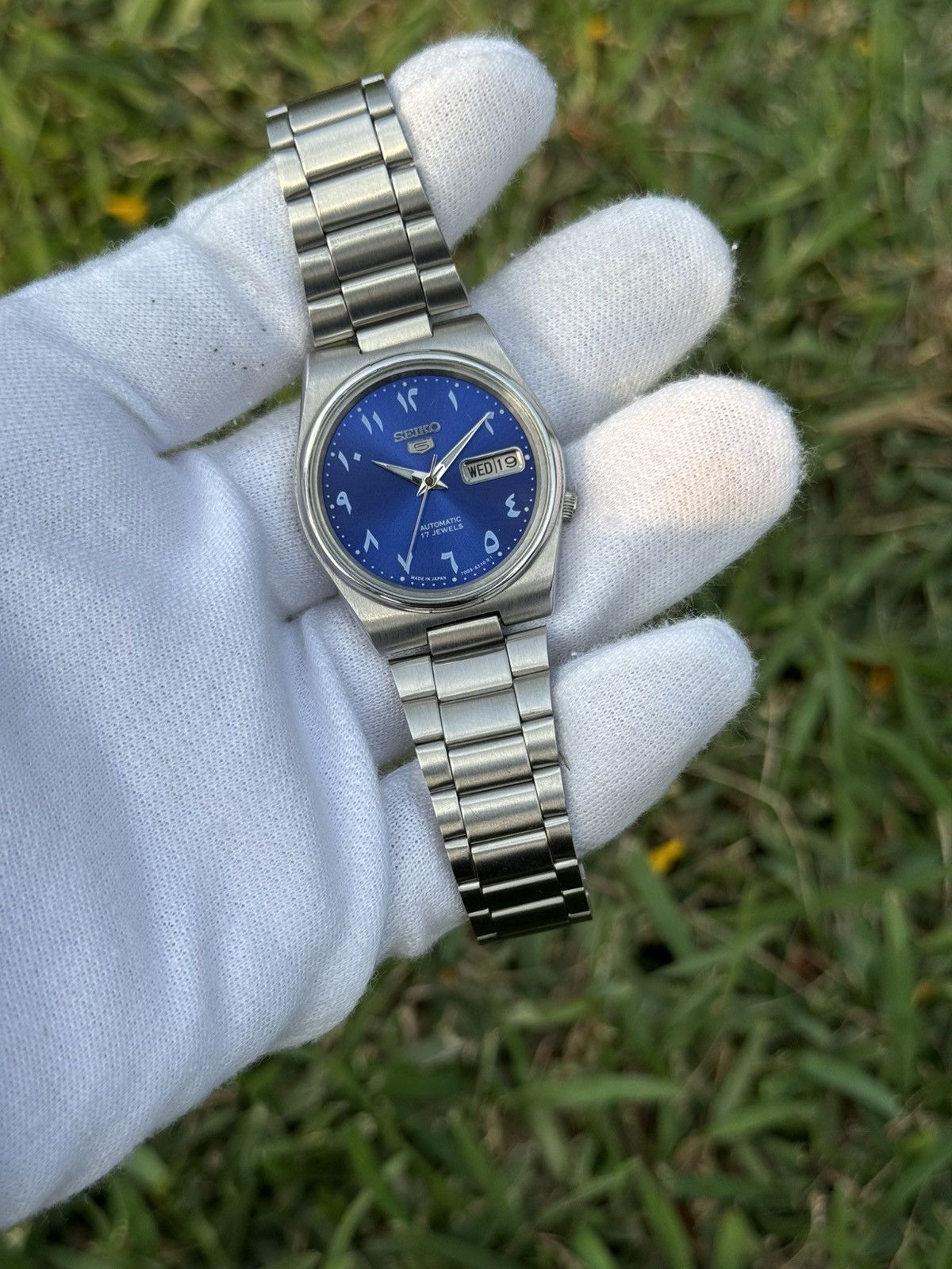 Seiko Seiko 5 Automatic 7009 Japan movement Blue Dial mens Watch Size 36 - 3 Thumbnail