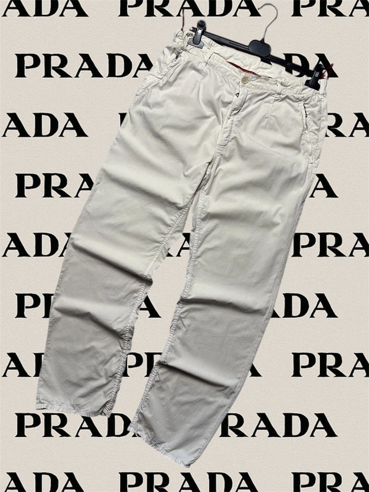 Prada Vintage Prada drill pants size M rare cotton Size US 32 / EU 48 - 1 Thumbnail
