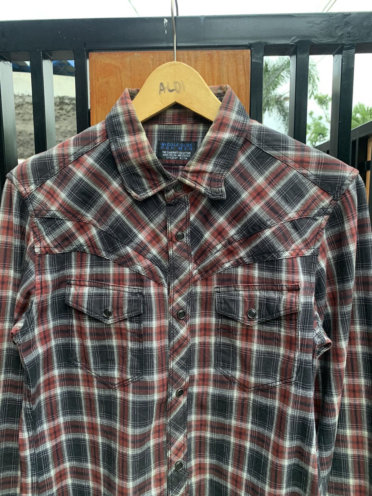 Japanese Brand × Nicole Club Nicole Club For Men Western Plaid Shirt 🙌🏼 Size US L / EU 52-54 / 3 - 2 Thumbnail