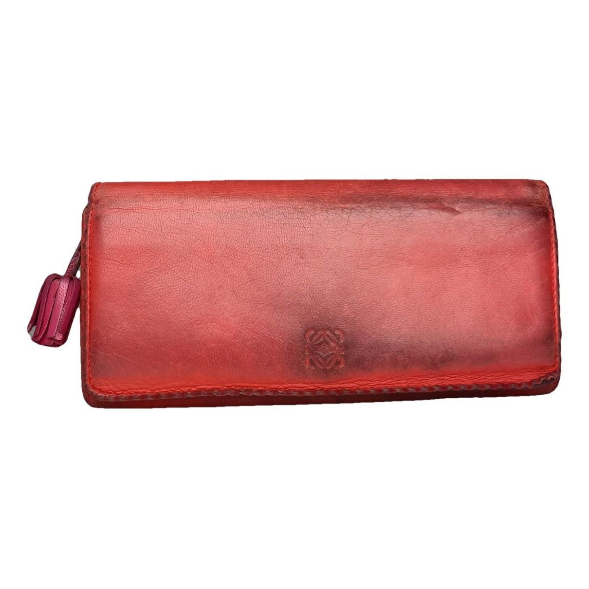 Loewe Puzzle Red Leather Wallet Size ONE SIZE - 1 Thumbnail