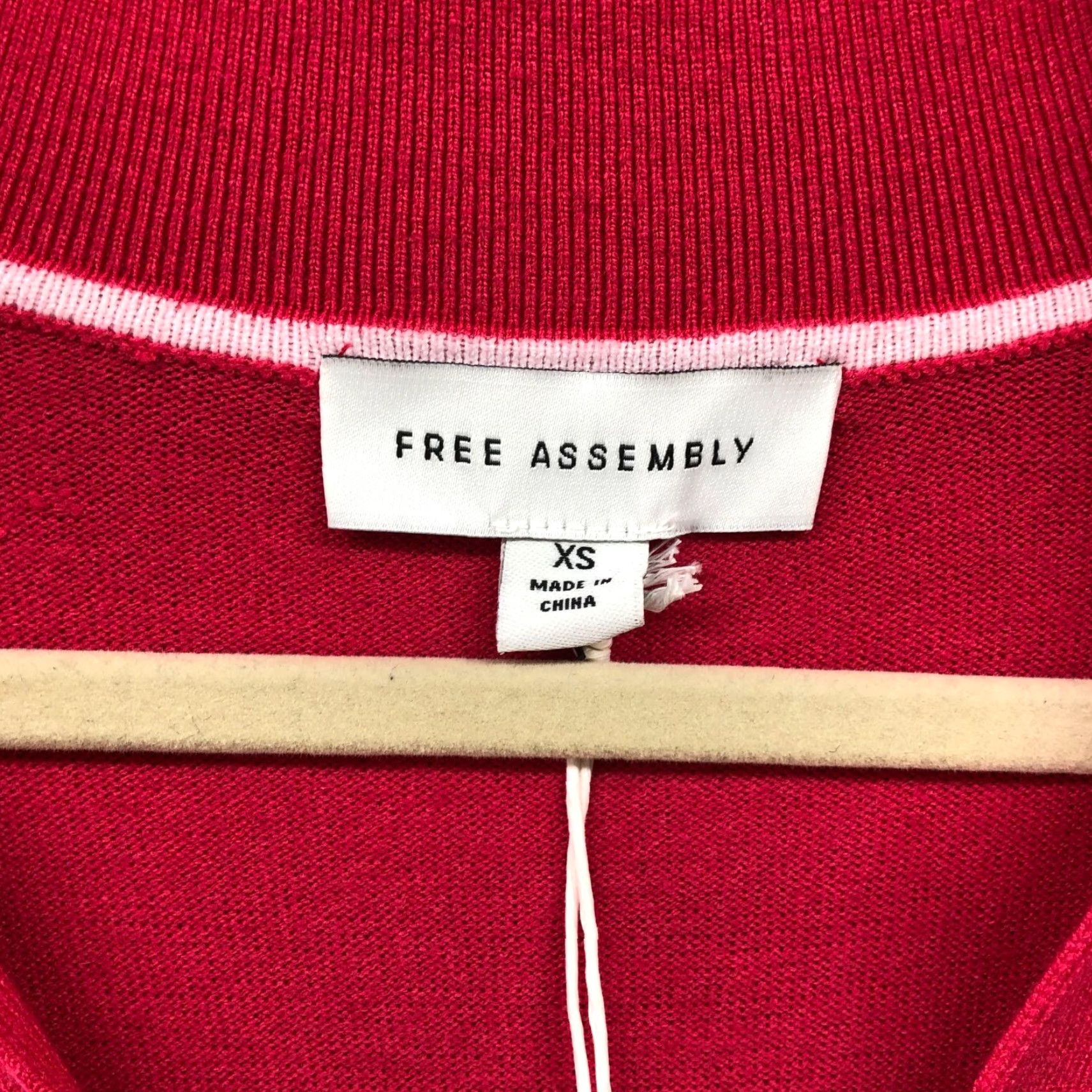 Vintage NWT Free Assembly Sweater Dress XS Pink Collared A-Line Fit & Flare Stretch Dress WomensXS Pink Collared A-Line Size XS / US 0-2 / IT 36-38 - 5 Thumbnail
