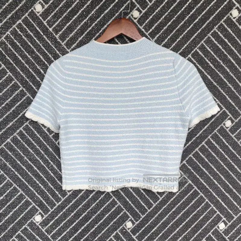 Miu Miu Miu Miu Summer Blue Nylon T-Shirt . Size M / US 6-8 / IT 42-44 - 2 Thumbnail