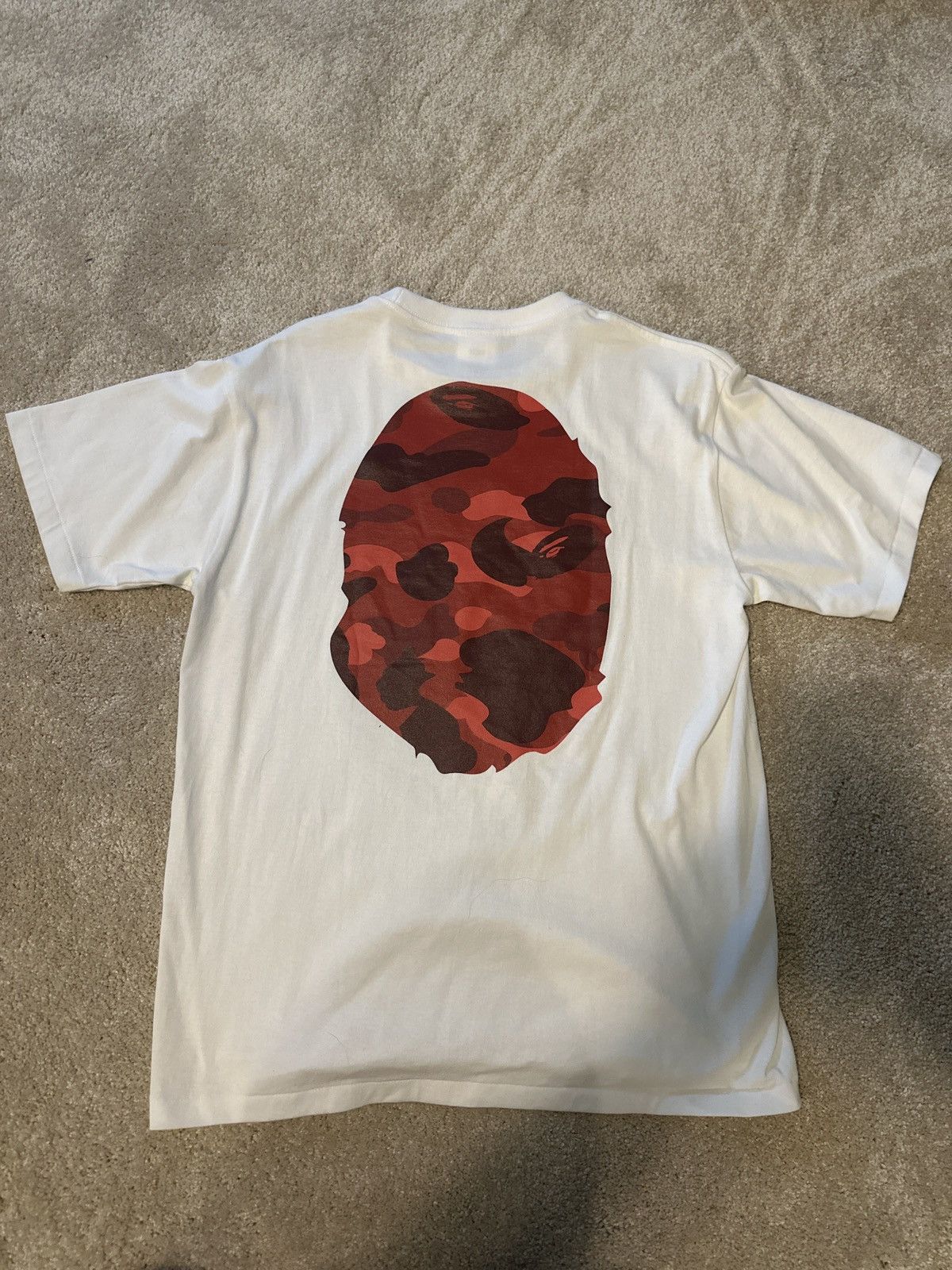 Bape BAPE Color Camo Big Ape Head White/Red Tee Size US M / EU 48-50 / 2 - 2 Thumbnail
