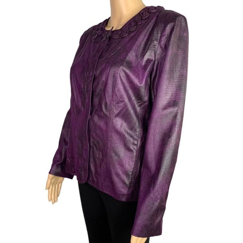 Chicos Chicos Women's Size 1 US 8 Jacket Snap Front Snake Pattern Size M / US 6-8 / IT 42-44 - 12 Thumbnail