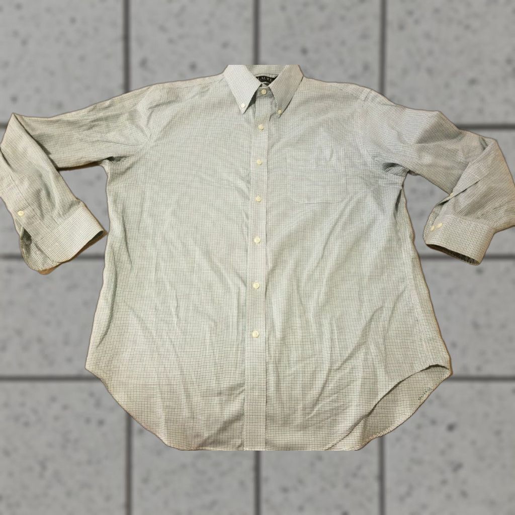 Polo Ralph Lauren Polo Ralph Lauren Dress Shirt Mens 16 34 35 Cotton Green Button Shirt Mens Size 42R - 1 Thumbnail
