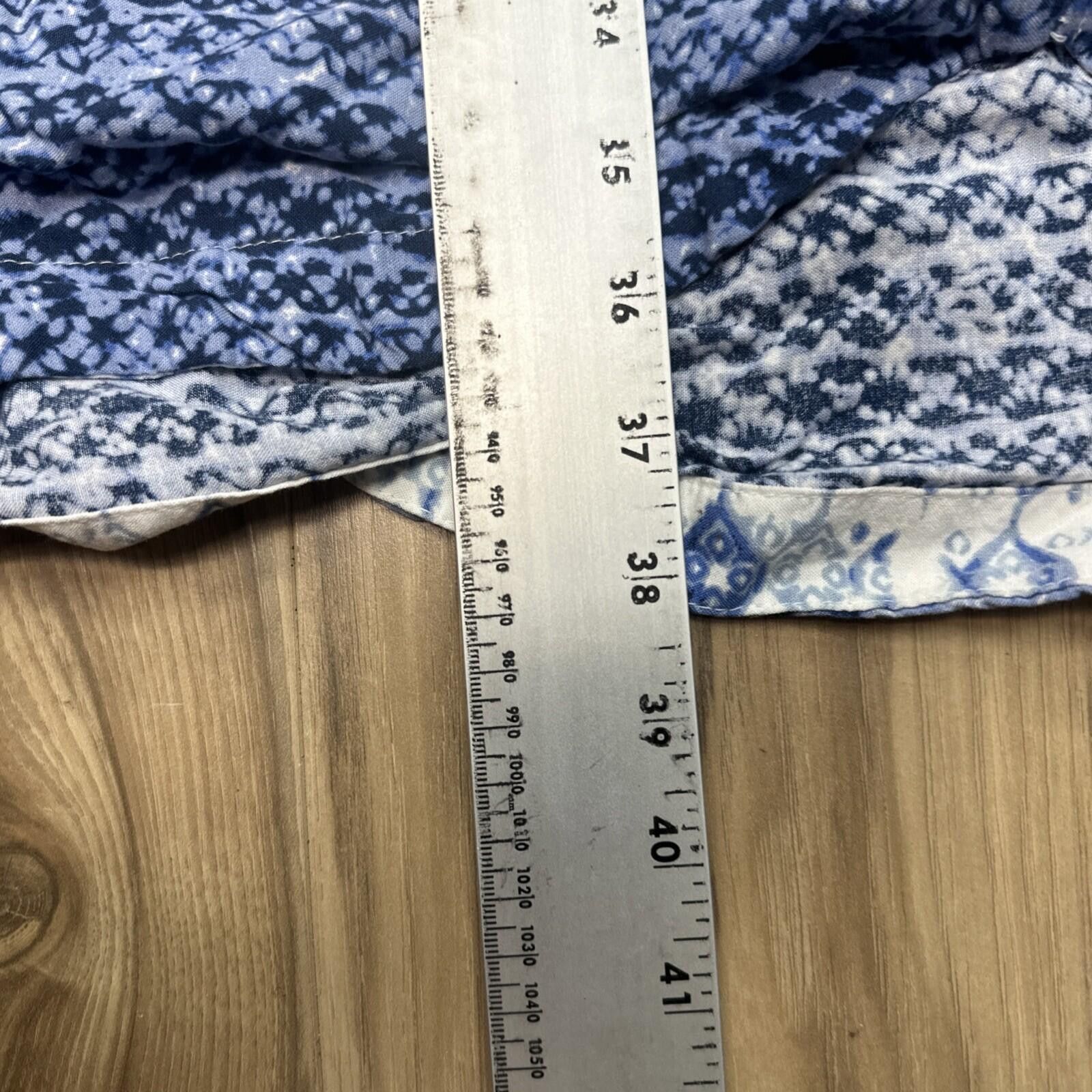Faded Glory FADED GLORY Blue/White 3/4 Sleeve Dress Keyhole Tassel XL Size XL / US 12-14 / IT 48-50 - 4 Thumbnail