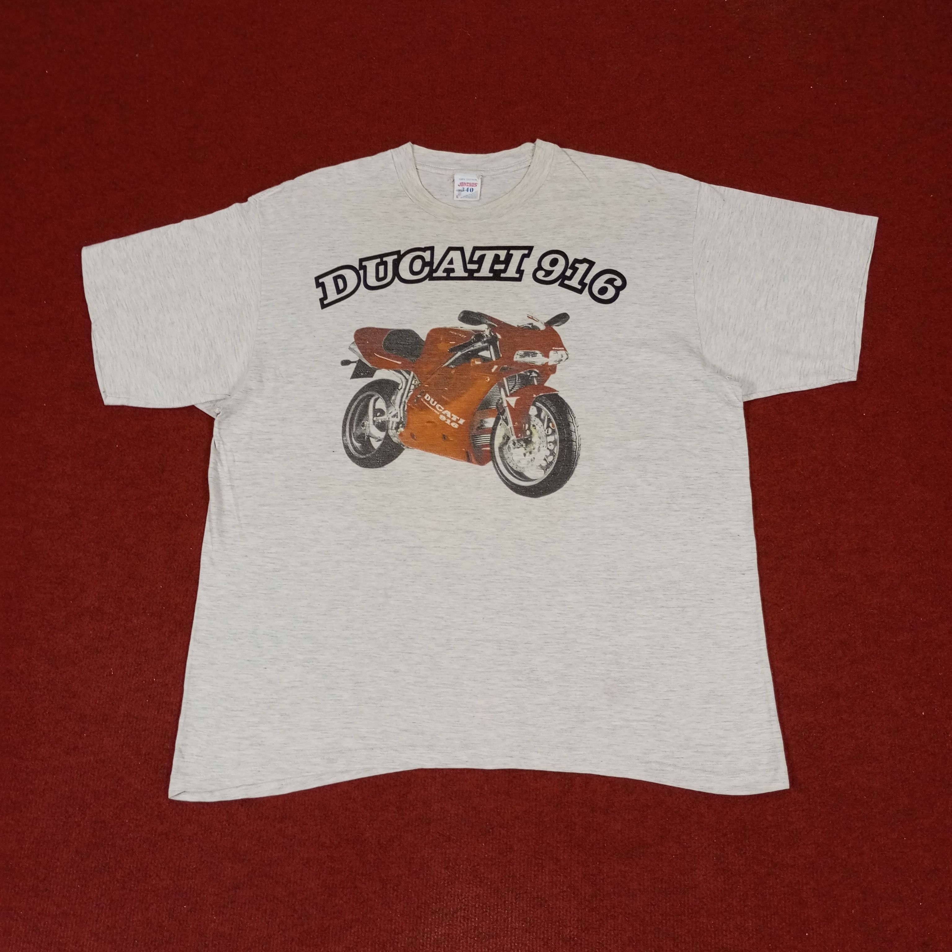 Ducati × Vintage Ducati 916 Luxury Motorcycle Brand Vintage Tshirt Size US XL / EU 56 / 4 - 1 Thumbnail
