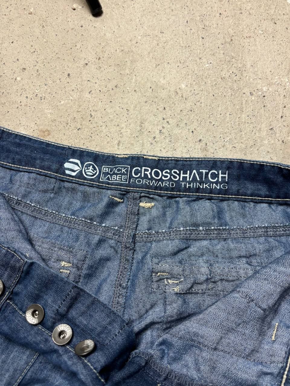 Japanese Brand × Vintage Vintage Y2K Crosshatch Baggy Cargo Embroidered Logo Shorts Size US 36 / EU 52 - 4 Thumbnail
