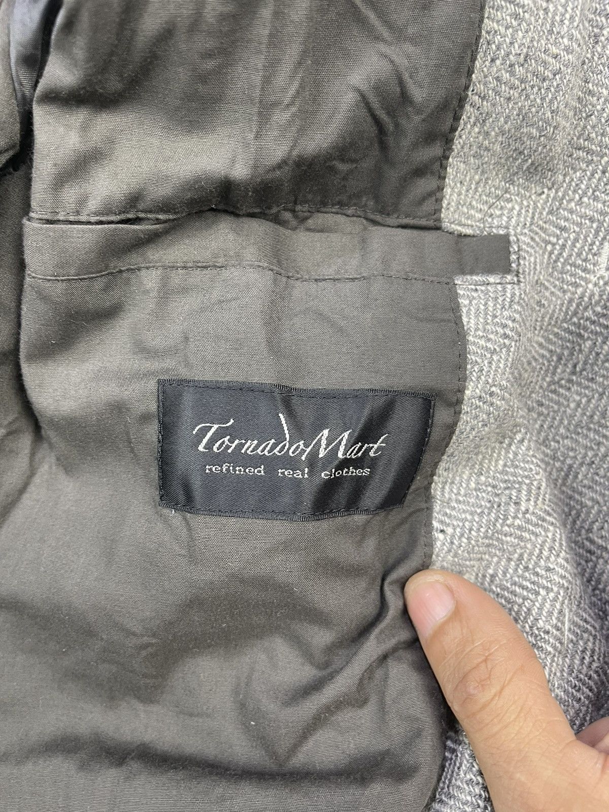 Tornado Mart Tornado Mart Frayed Edge Herringbone Coat Size US S / EU 44-46 / 1 - 15 Thumbnail