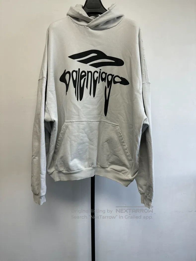 Other Balenciaga Letter print hooded long-sleeve sweatshirt Size US XXS / EU 40 - 1 Thumbnail