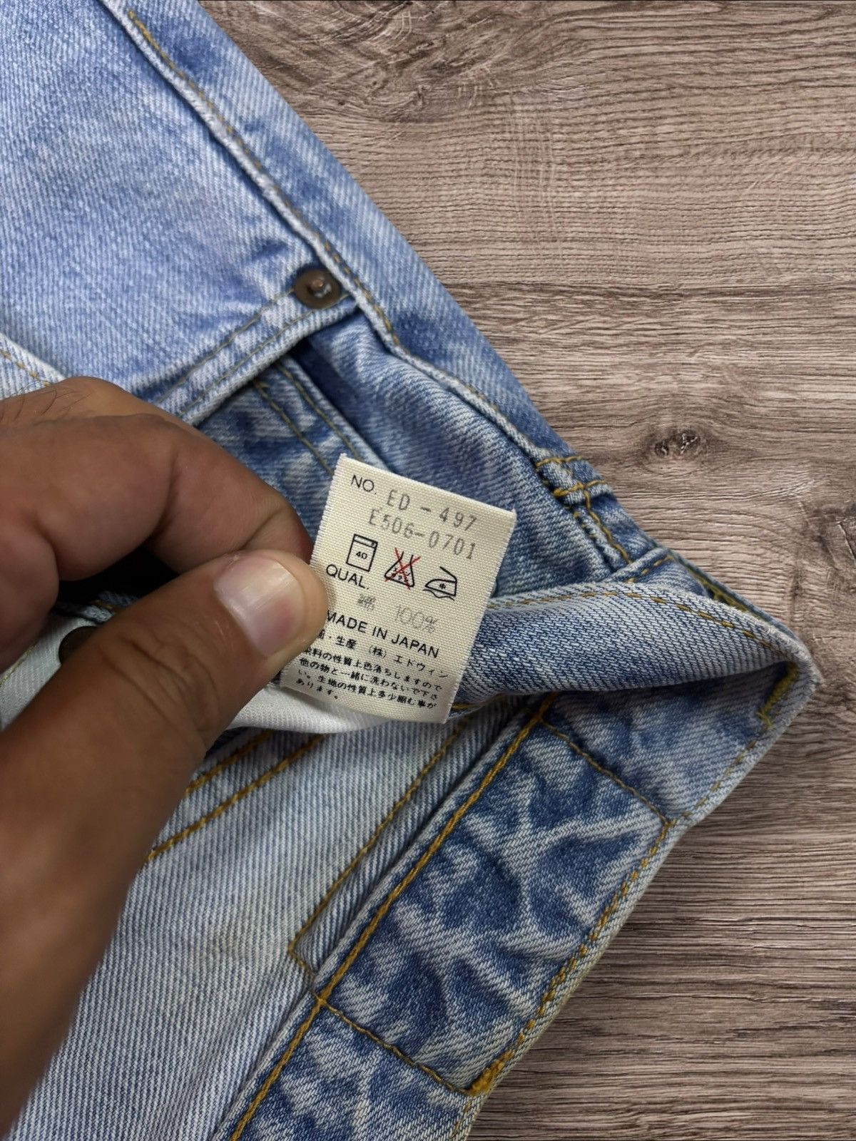 Edwin 90s Edwin Japan Lot 5052 Selvedge Denim Jeans Size US 28 / EU 44 - 8 Thumbnail