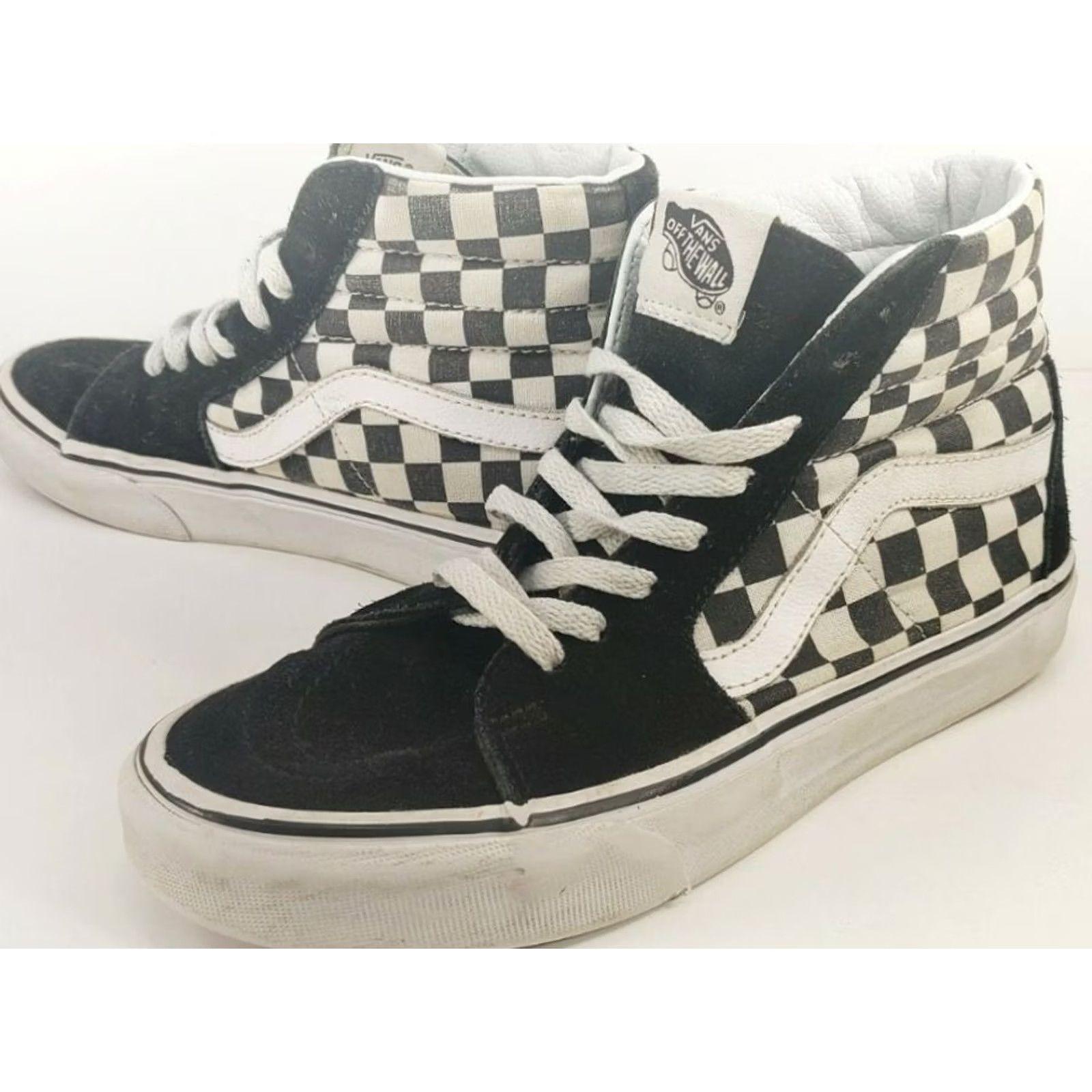 Vans VANS HIGH TOP SNEAKERS SHOES BLACK SUEDE B/W CHECKERBOARD MEN’S 6 WOMEN’S 7.5 Size M / US 6-8 / IT 42-44 - 2 Thumbnail