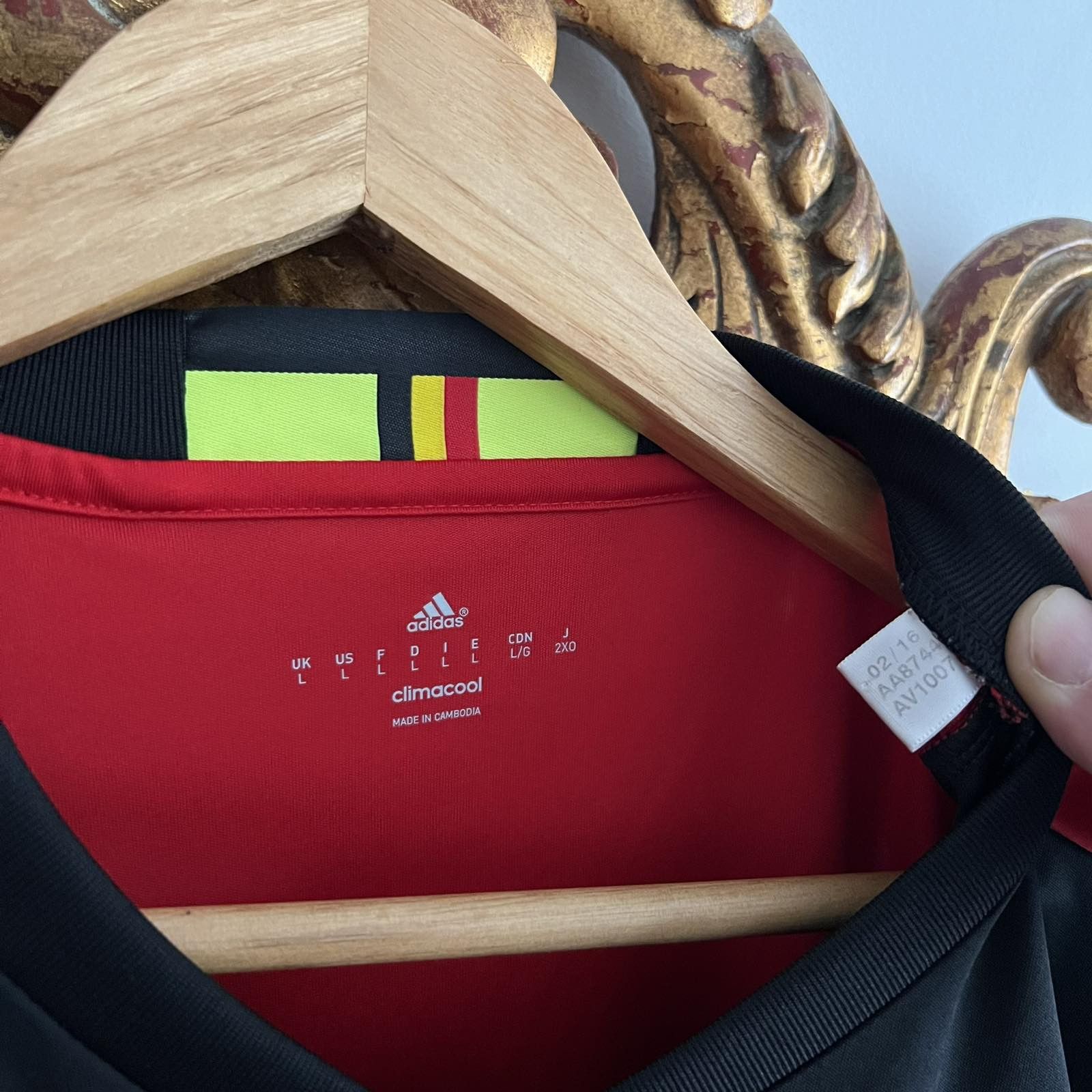 Adidas Adidas Belgium Home Soccer Jersey Sz L Size US L / EU 52-54 / 3 - 5 Thumbnail