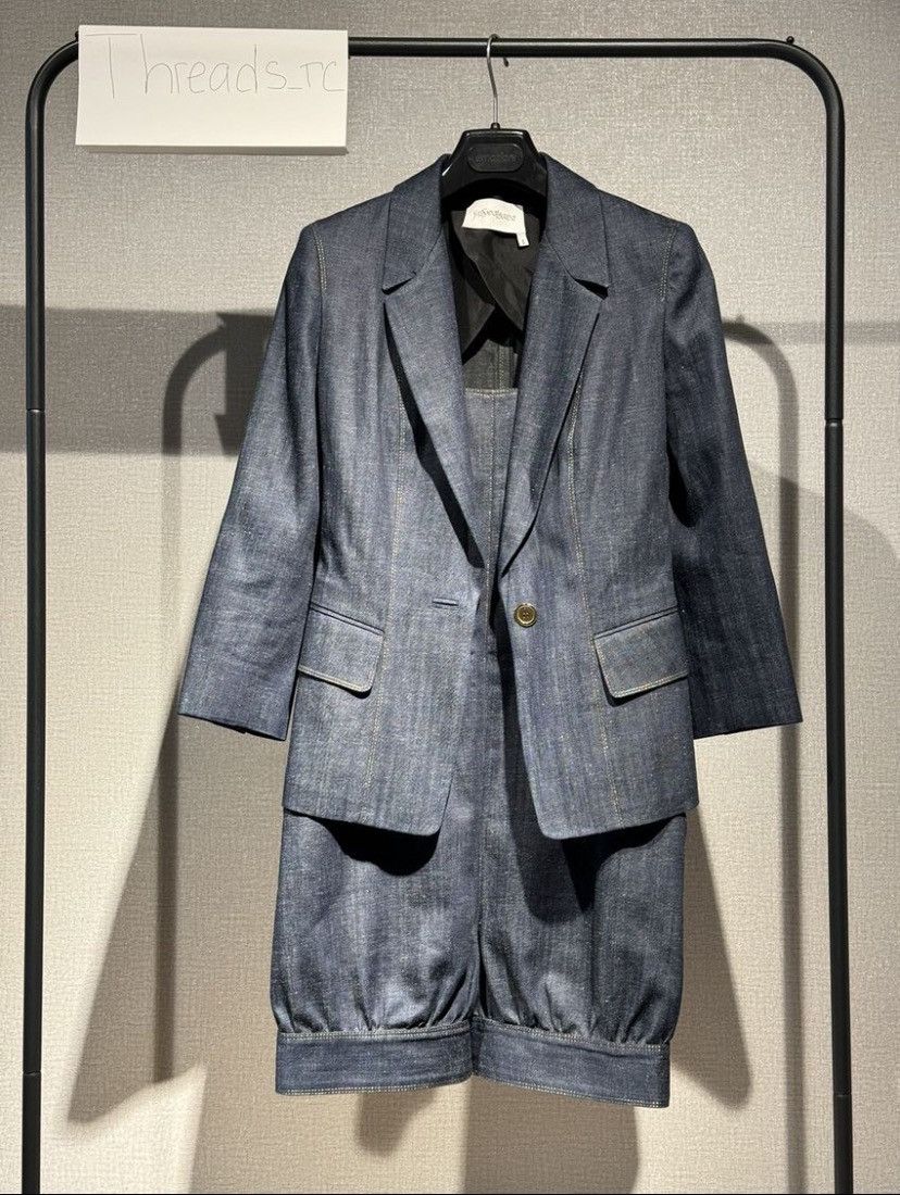Yves Saint Laurent Denim Blazer & Jumpsuit