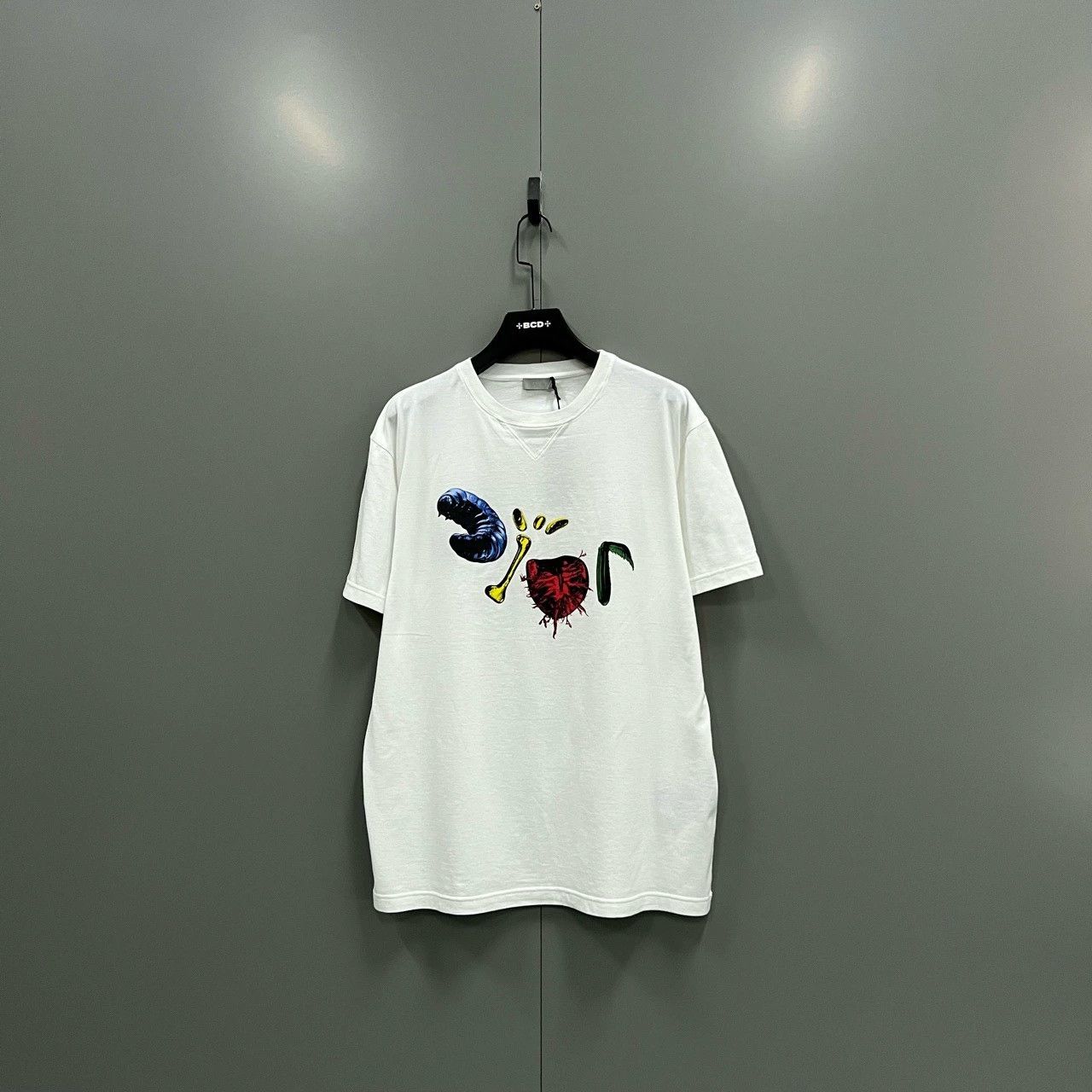 dior × travis scott color print t-shirt