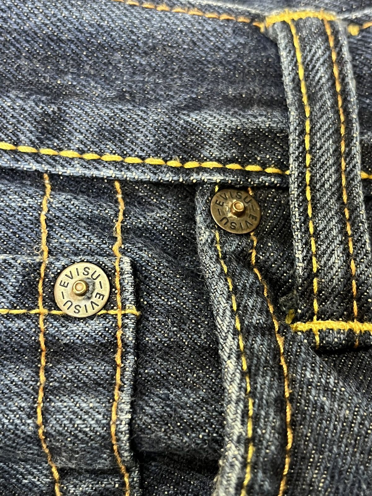 Evisu VINTAGE EVISU SEAGULL SKULL SNAKE EMBROIDERY SELVEDGE JEANS Size US 35 - 12 Thumbnail