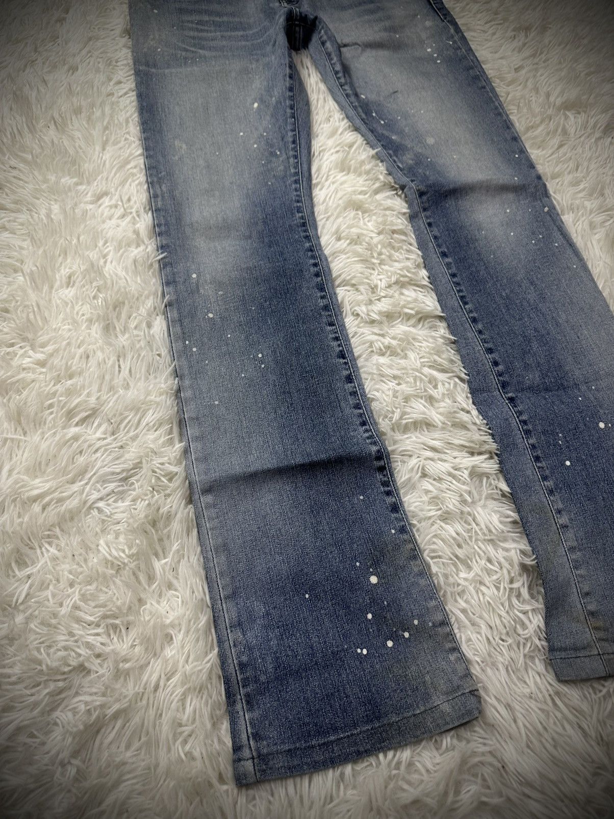 Tornado Mart 💥rare💥 TORNADO MART paint splatter flare punk denim jeans Size US 32 / EU 48 - 2 Thumbnail
