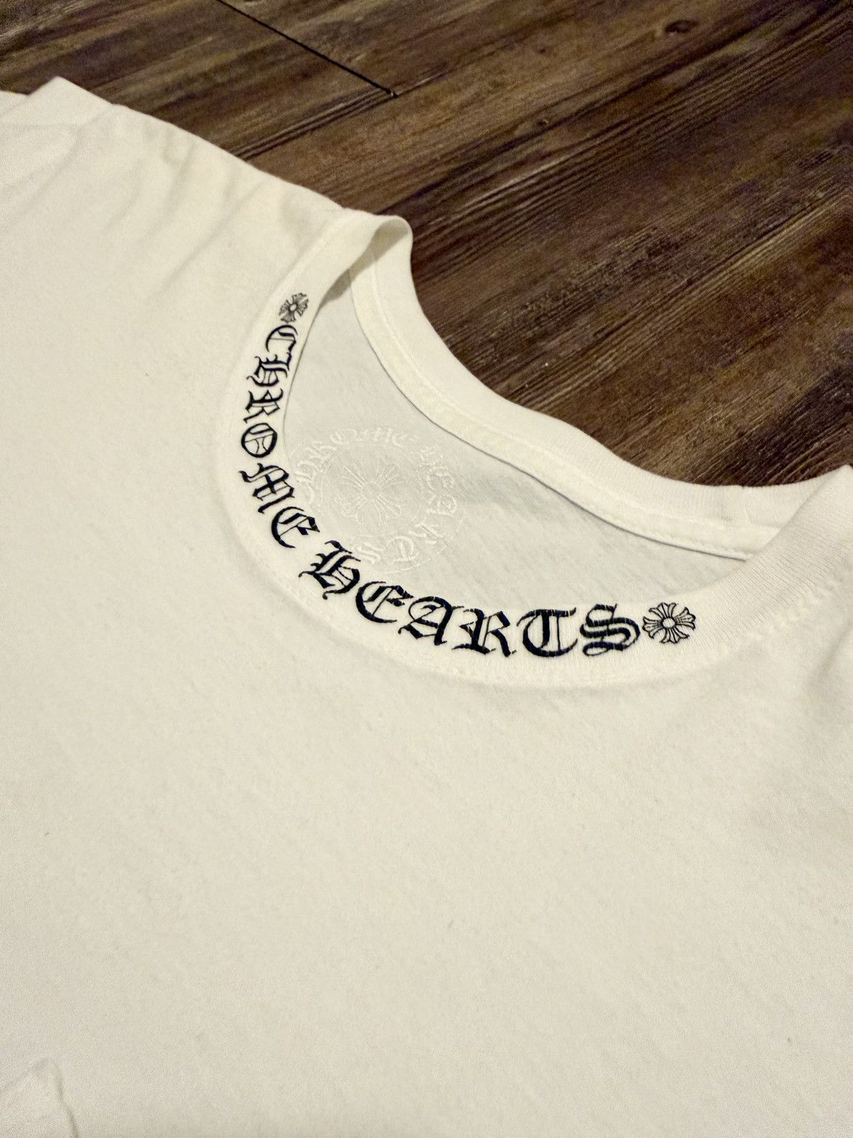 Chrome Hearts CHROME HEARTS NECK LOGO TEE Size US XL / EU 56 / 4 - 4 Thumbnail