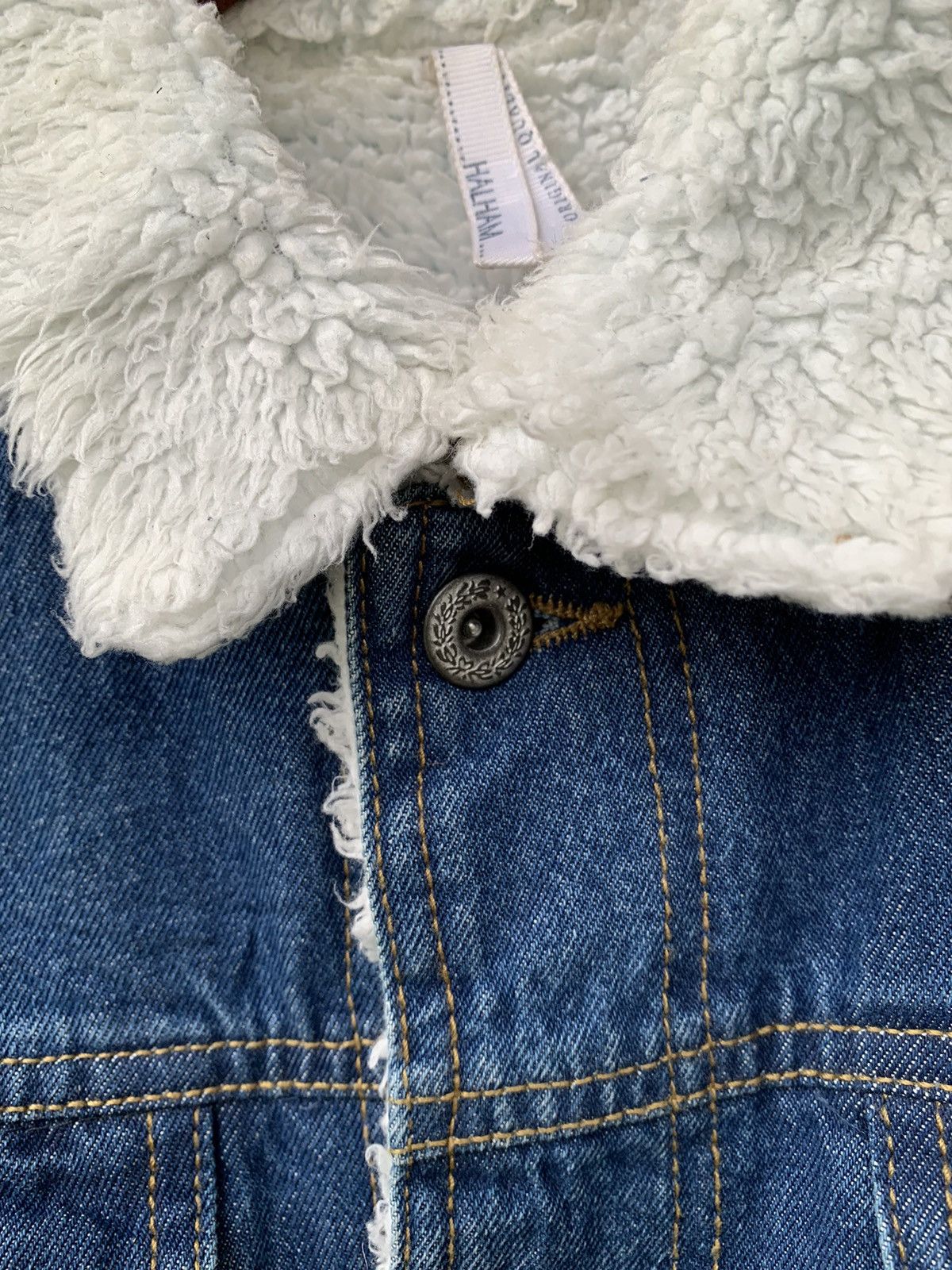 Japanese Brand × Other 🔥Steals🔥 HALHAM Denim Sherpa Lined Jacket Size US L / EU 52-54 / 3 - 10 Thumbnail