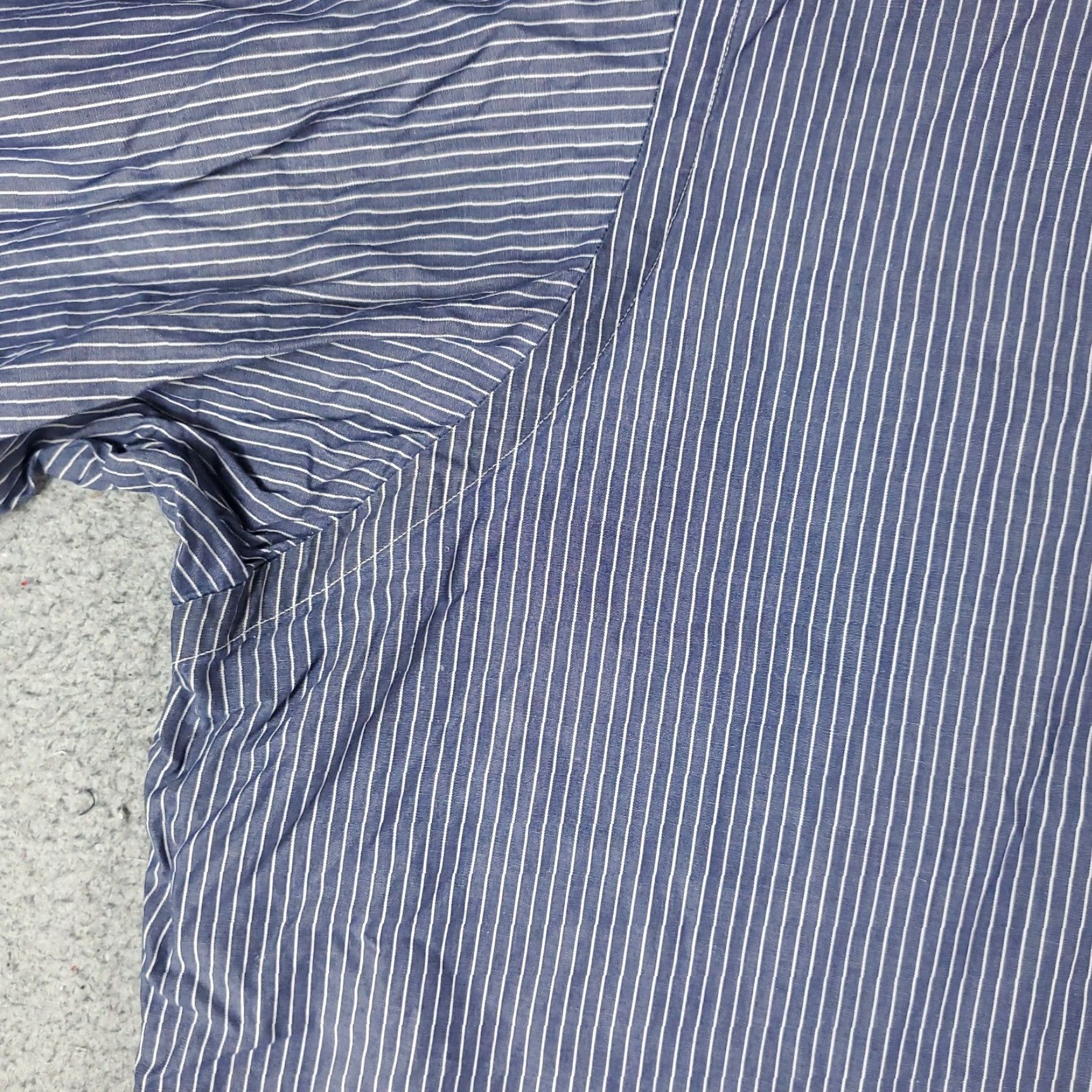 Ralph Lauren Ralph Lauren Dress Shirt Mens 17.5 Blue Striped Long Sleeve Button-Up Casual Workwear Size 46R - 5 Thumbnail