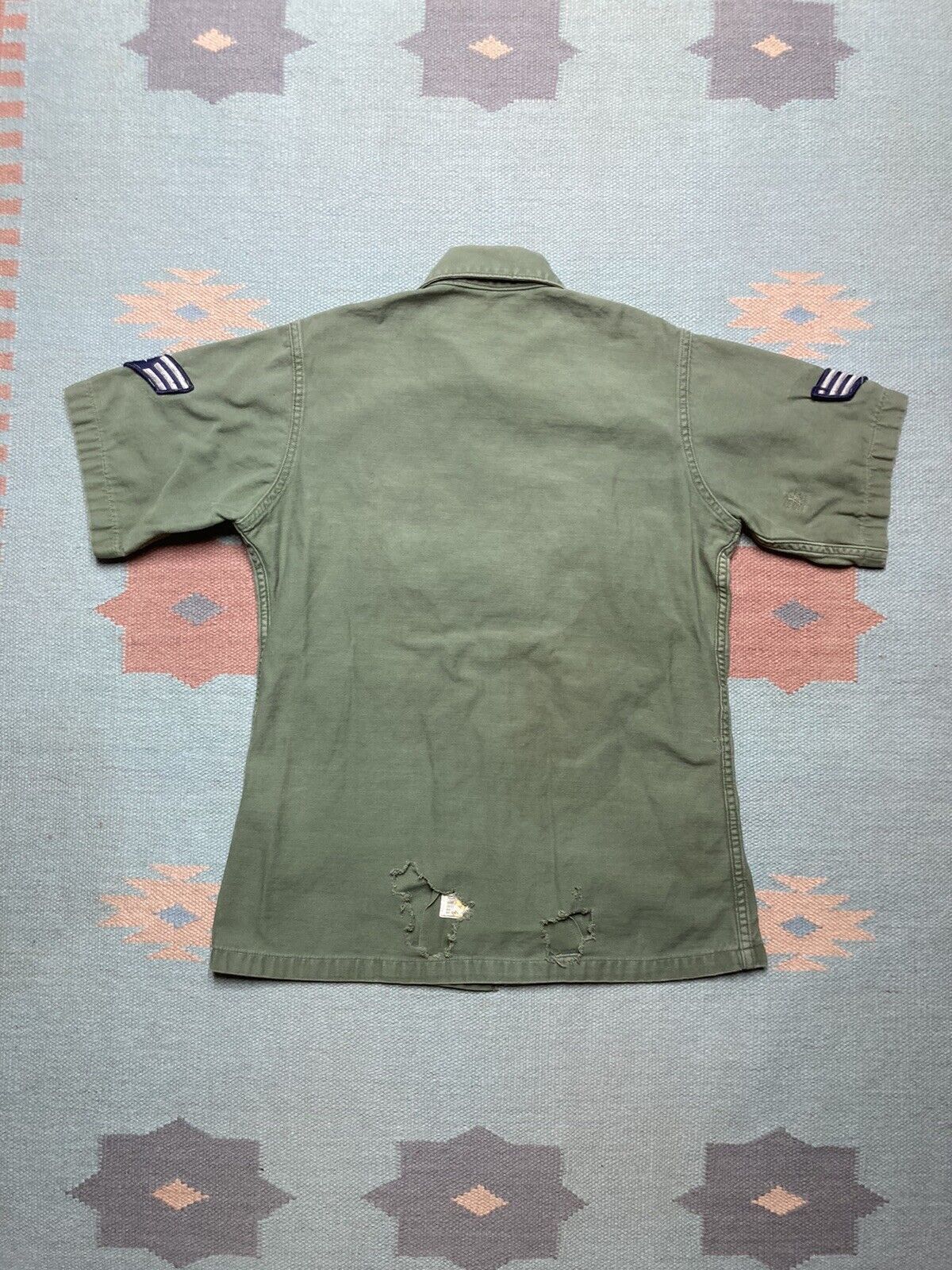 Vintage Vtg 60s OG 107 shirt top Air Force patched named vietnam S Size US S / EU 44-46 / 1 - 8 Thumbnail