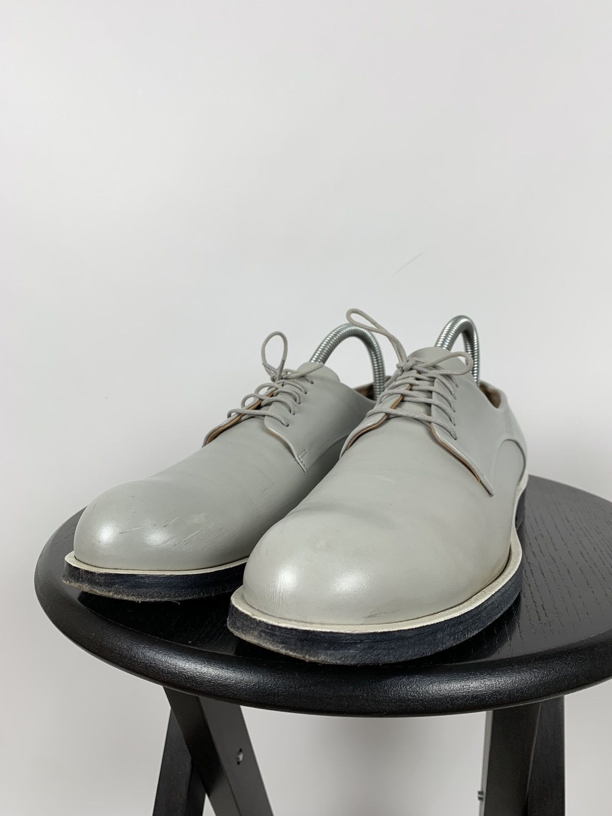 Jil Sander Jil Sander Grey Leather Derby Shoes Size US 9 / IT 39 - 4 Thumbnail