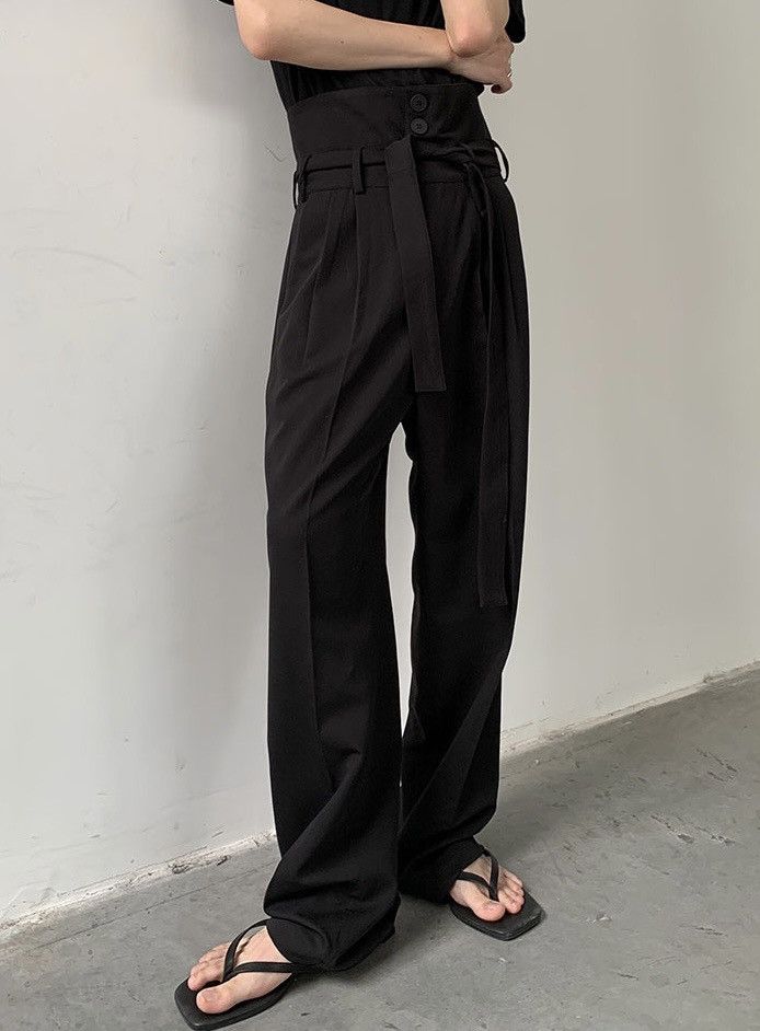 Japanese Brand × Vintage Cleanfit retro folded flap high waisted pleated pants Size US 32 / EU 48 - 1 Thumbnail