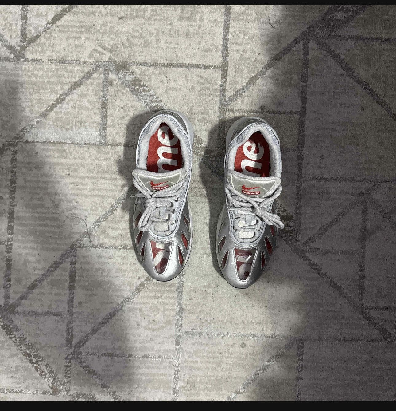 Nike Supreme x Air Max 96 'Metallic Silver' Size US 10 / EU 43 - 3 Thumbnail
