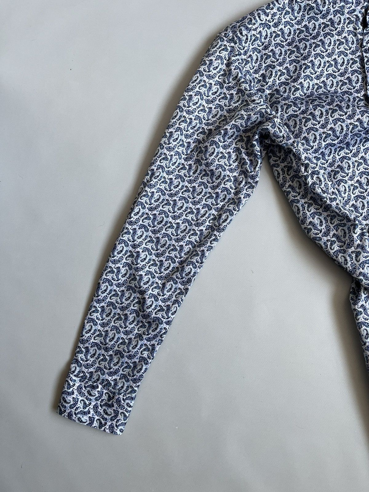 Etro × La Martina × Polo Ralph Lauren Etro Milano Men Blue Paisley Button Up Shirt Size US M / EU 48-50 / 2 - 7 Thumbnail