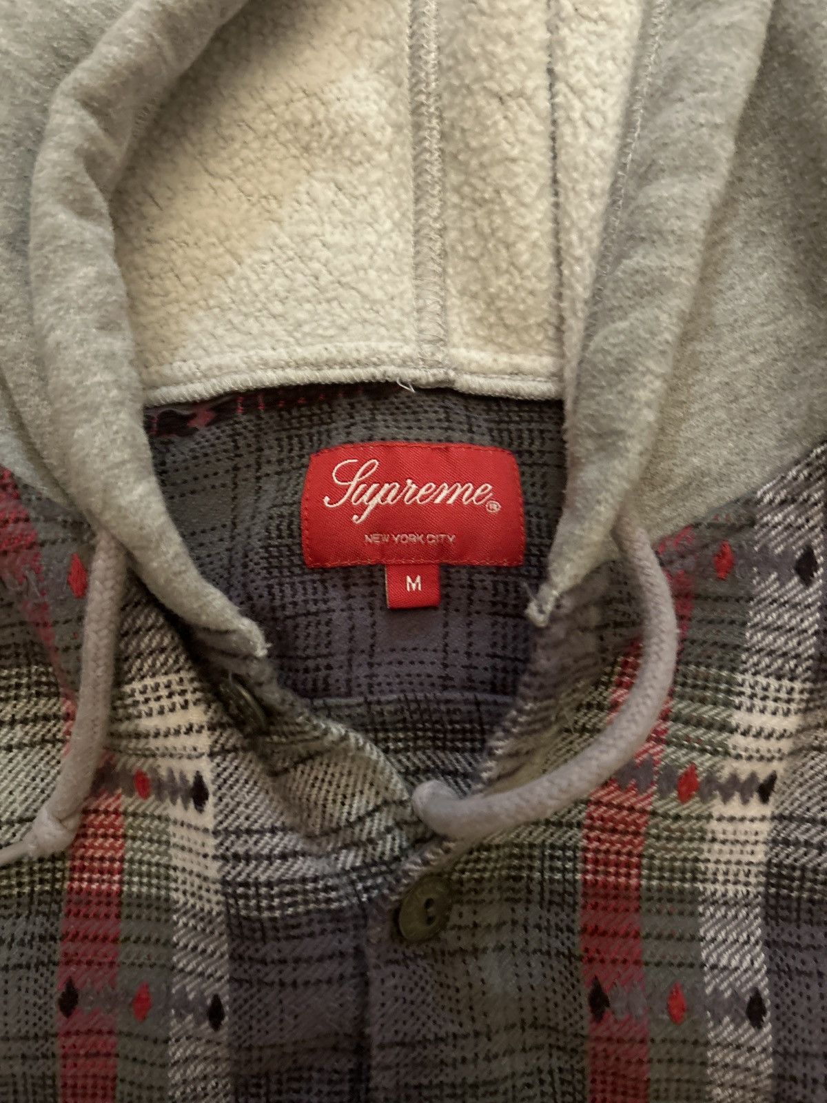 Supreme Supreme Jacquard Hooded Flannel Size US M / EU 48-50 / 2 - 3 Thumbnail
