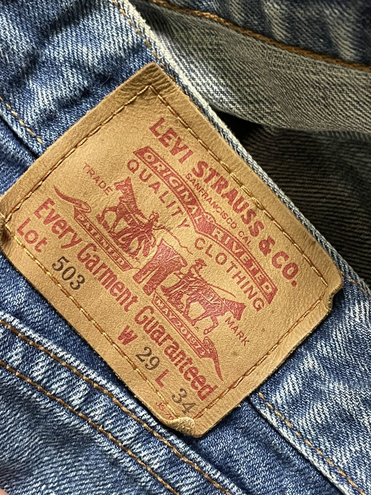 Levi's × Vintage LEVIS STRAUSS & Co 503 Straight Cut Jeans (106) Size US 29 - 8 Thumbnail