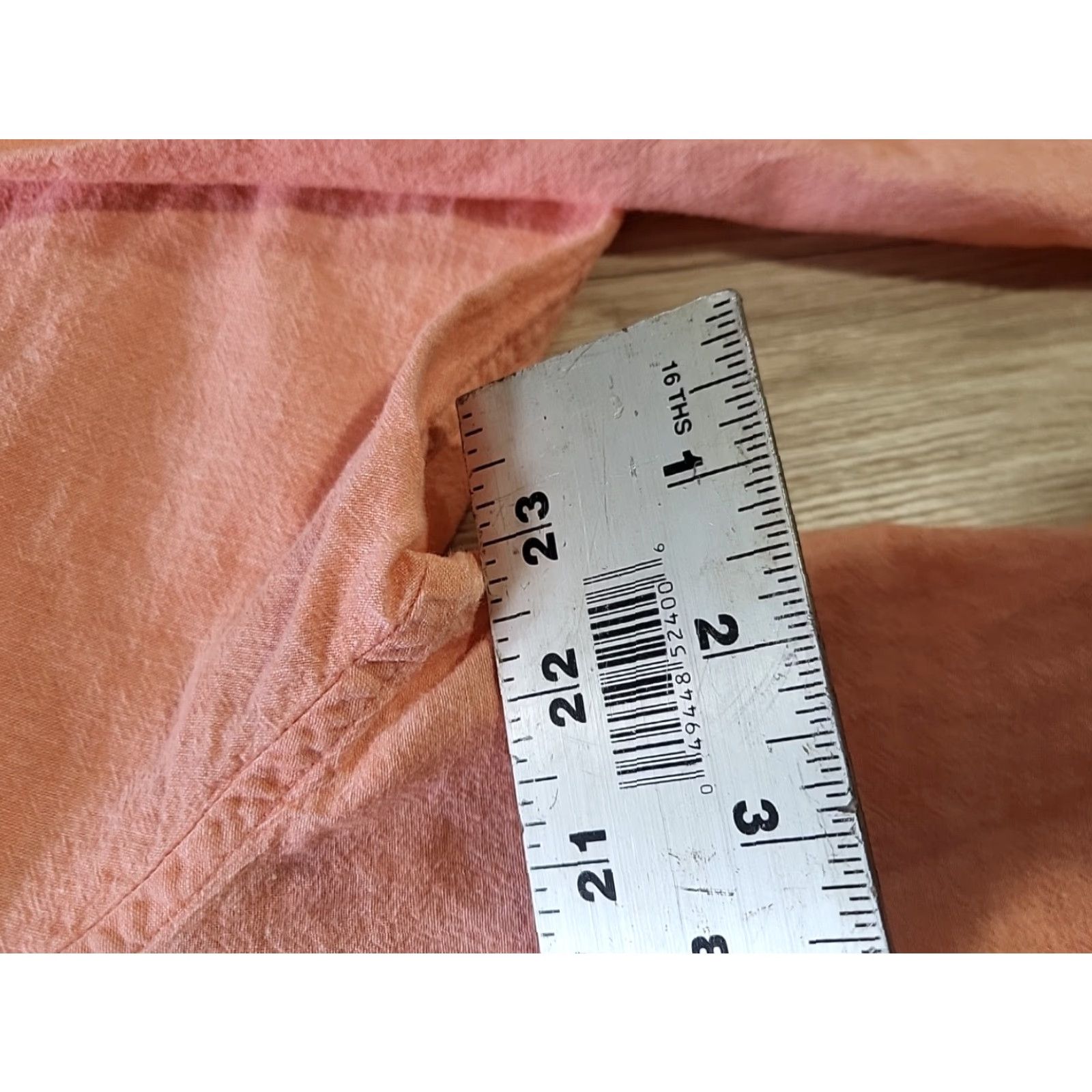 Vintage MARC ANTHONY Shirt XL Slimfit Linen Blend Long Sleeve Salmon Button-Up Collared Size US XL / EU 56 / 4 - 5 Thumbnail