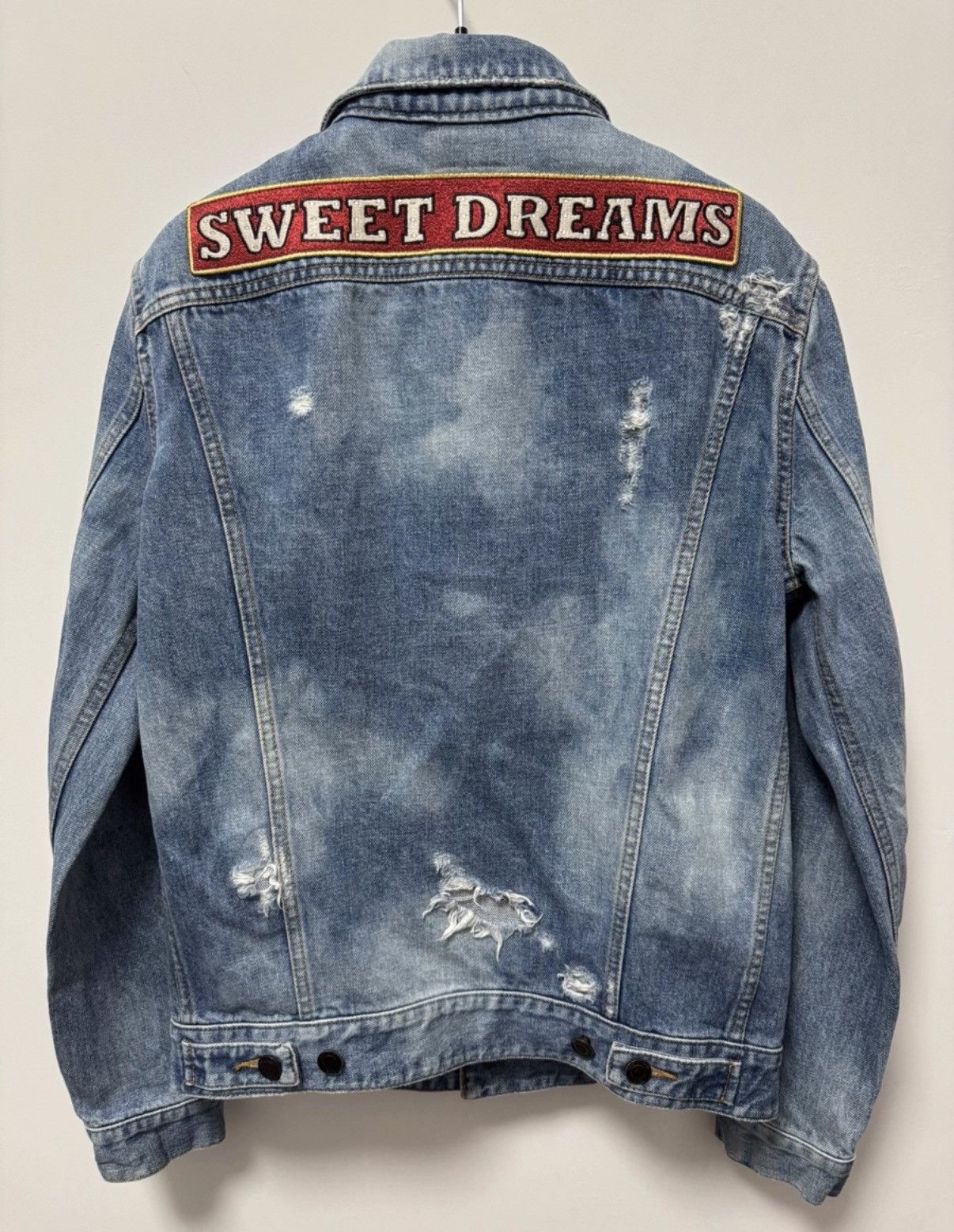 Saint Laurent Paris Saint Laurent 17SS Slogan Ink Splatter Denim Jacket Size US M / EU 48-50 / 2 - 2 Thumbnail