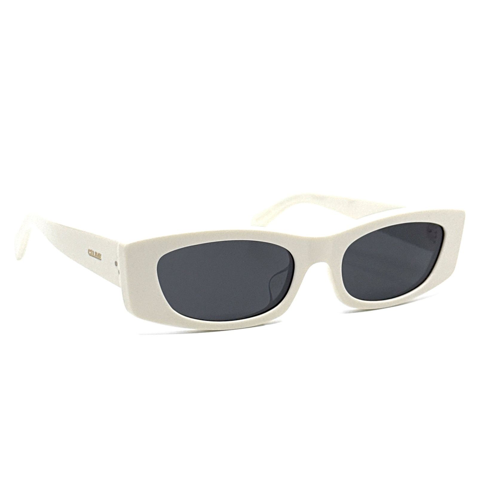 Celine White Sunglasses Modern Style White Frame 
#CL401931 25A 0000 135 *3 G Cat Eye S193 sunglasses in Acetate - WHITE | CELINE main image 4