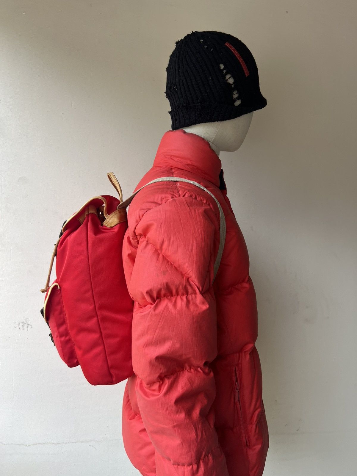 Porter Vintage Porter by Yoshida Red Nylon Leather Backpack Bag Size ONE SIZE - 5 Thumbnail
