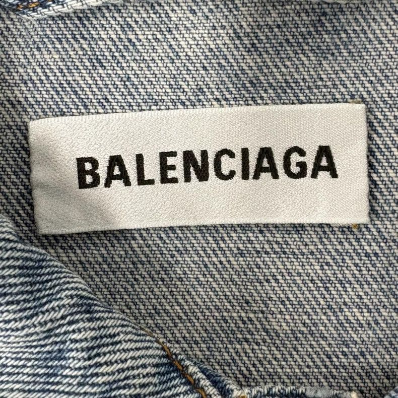 Balenciaga Balenciaga Blue Crystal Jeans Jacket Size US L / EU 52-54 / 3 - 5 Thumbnail