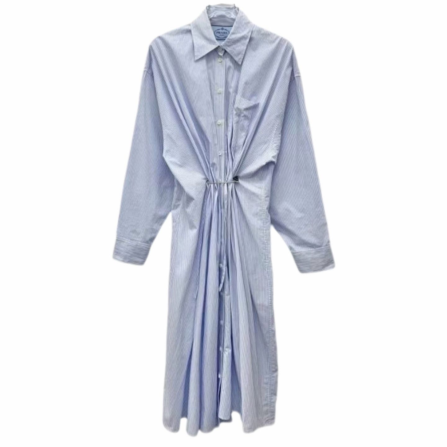 Prada Prada Striped Cotton Shirt Dress Size 38 Size XS / US 0-2 / IT 36-38 - 1 Thumbnail