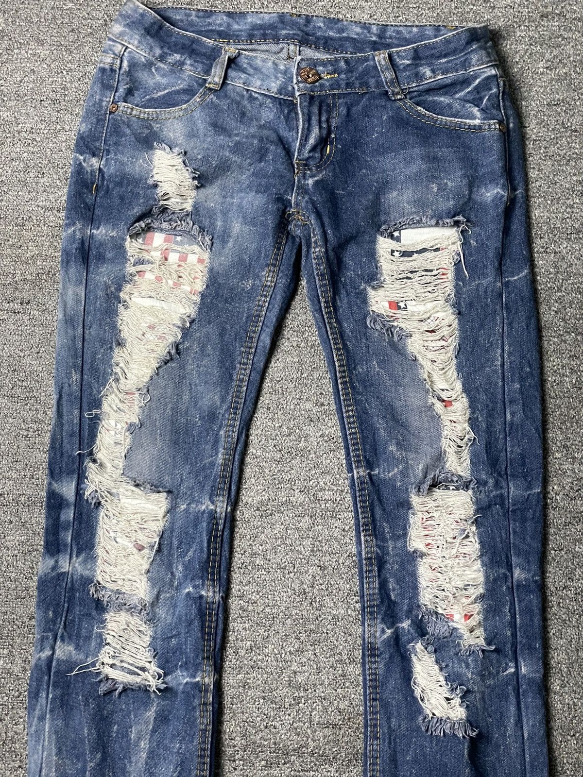 Jean × Vintage JEANS Brand Distressed Denim Ripped Jeans (104) Size US 28 / EU 44 - 3 Thumbnail