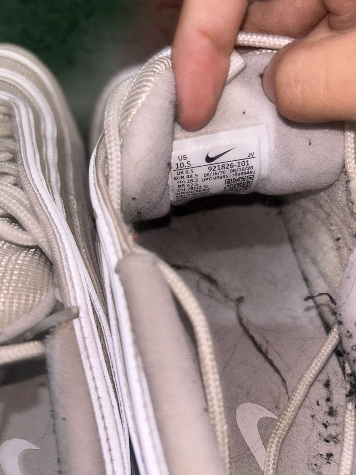 Nike Size 10.5 - Nike Air Max 97 Triple White Wolf Gray Preowned Size US 10.5 / EU 43-44 - 8 Thumbnail