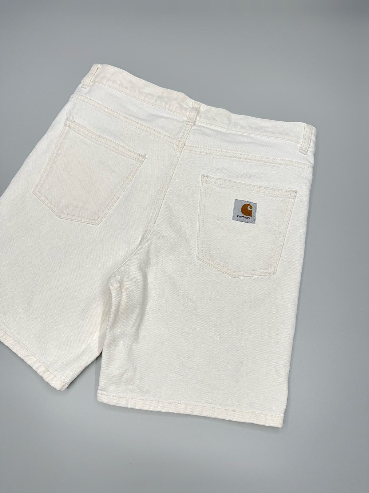 Carhartt Wip Vintage Y2k Carhartt Wip White Jeans Shorts Size US 31 - 2 Thumbnail