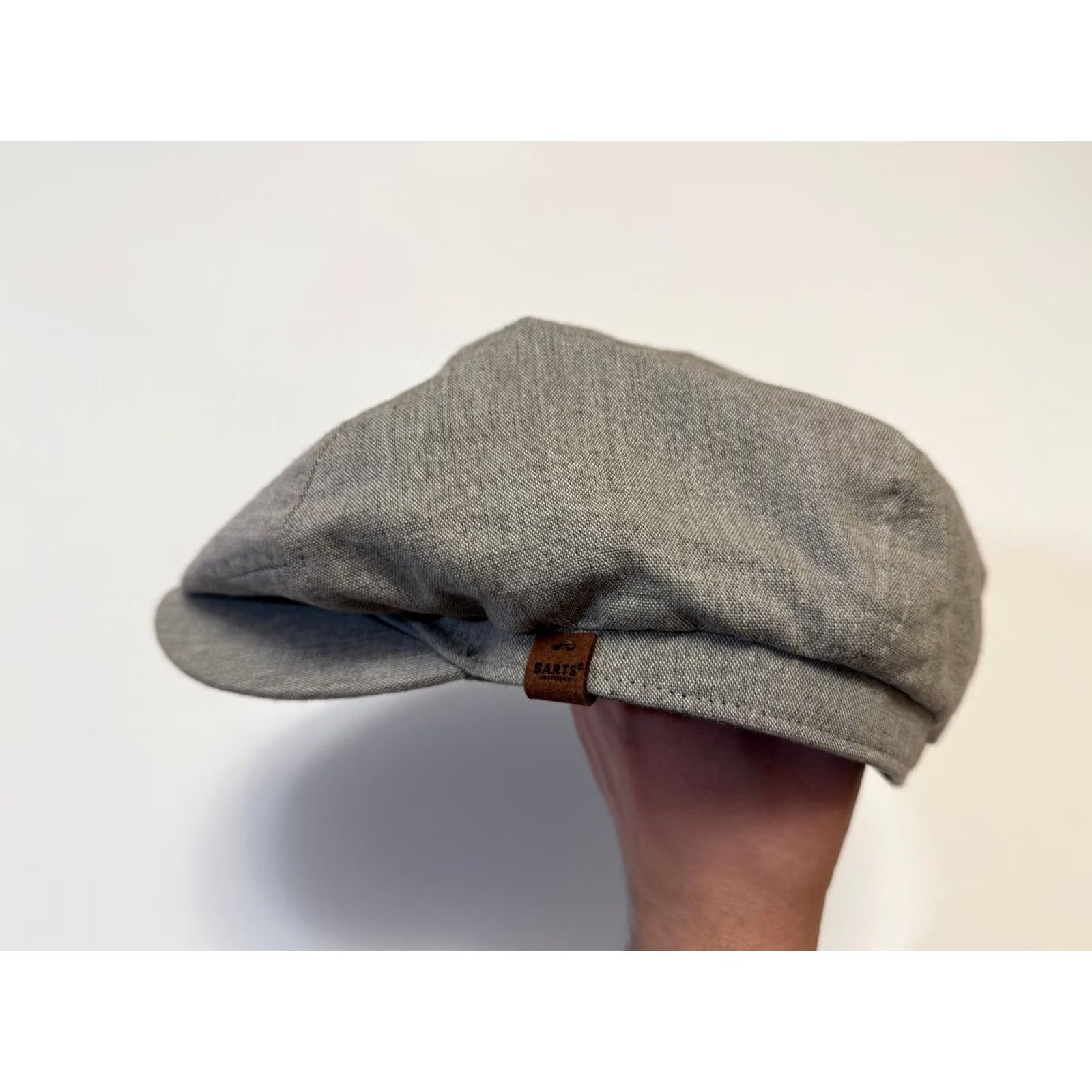 Vintage Barts Amsterdam Gray Flat Cap Mens M/L Newsboy Cotton Knit Style Flat Cap Mens Gray M/L Size ONE SIZE - 4 Thumbnail